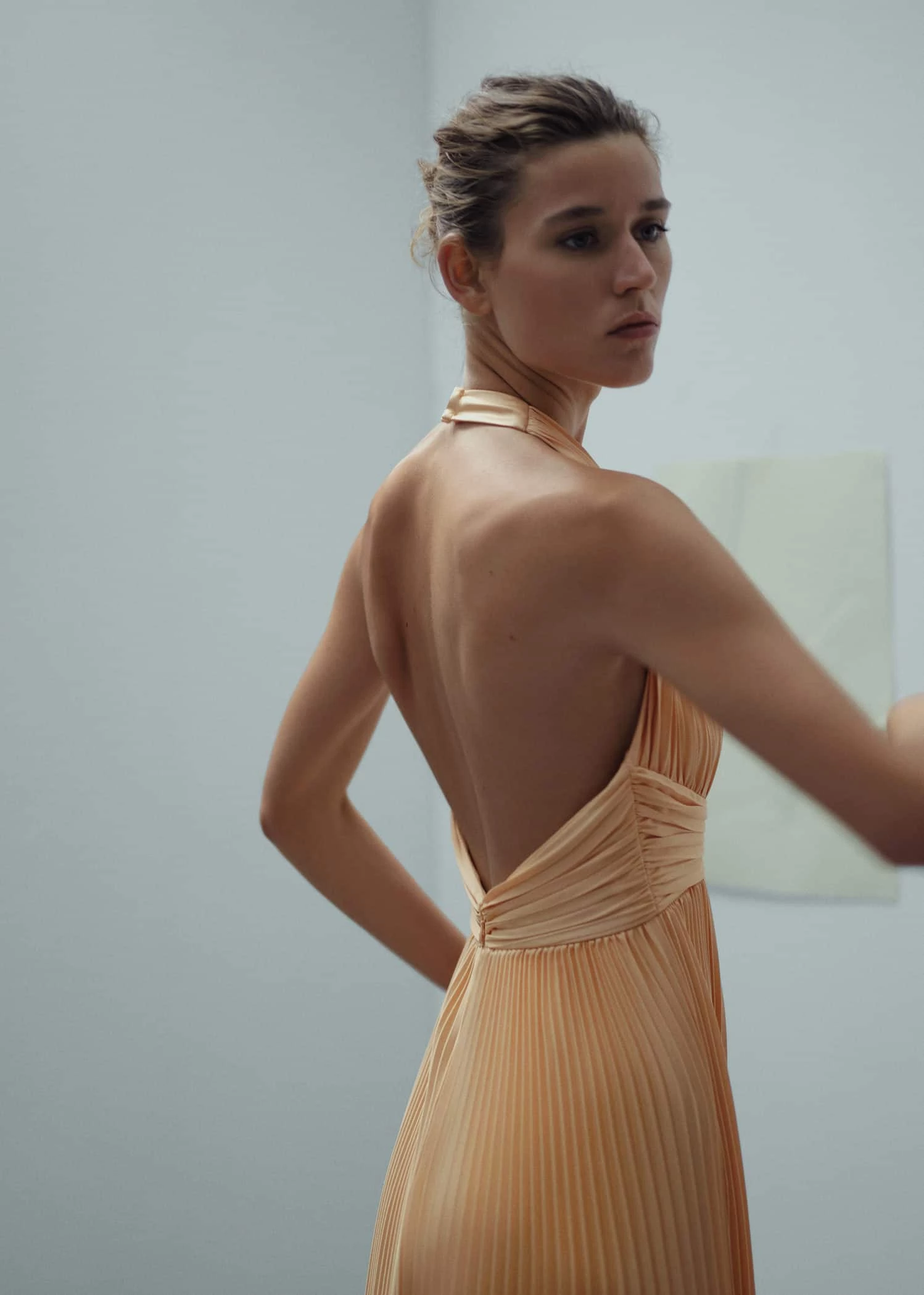 Robe Plissée Détail Nœud 14 Robe Plissée Détail Nœud – Image 14