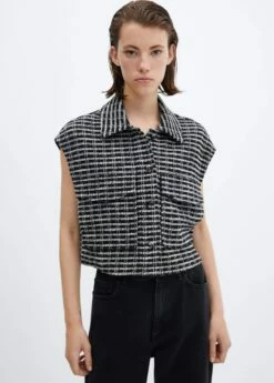 New Trendy Shop 23 Gilet Tweed Oversize