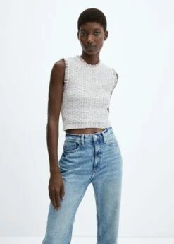 Top Tweed Bouton Bijou