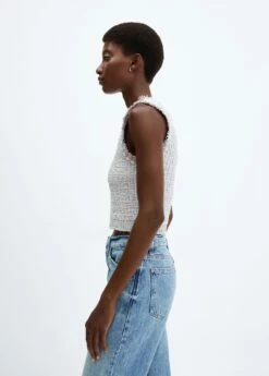 Top Tweed Bouton Bijou -New Trendy Shop 57095805 50 D4