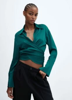 Blouse Cache-cœur Nœud -New Trendy Shop 57095977 49