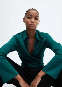 Blouse Cache-cœur Nœud -New Trendy Shop 57095977 49 D2