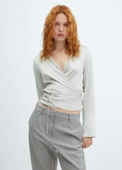 Blouse Cache-cœur Nœud