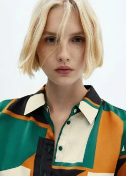 Robe Chemise Géométrique -New Trendy Shop 57095979 43 D1