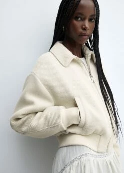 Blouson Bomber Texturé -New Trendy Shop 57095999 05 D2