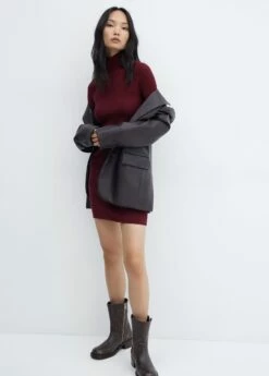 Robe Ajustée Col Montant -New Trendy Shop 57097730 76 D2