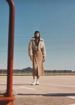 Jupe En Velours Côtelé Boutonnée -New Trendy Shop 57098267 09 D6