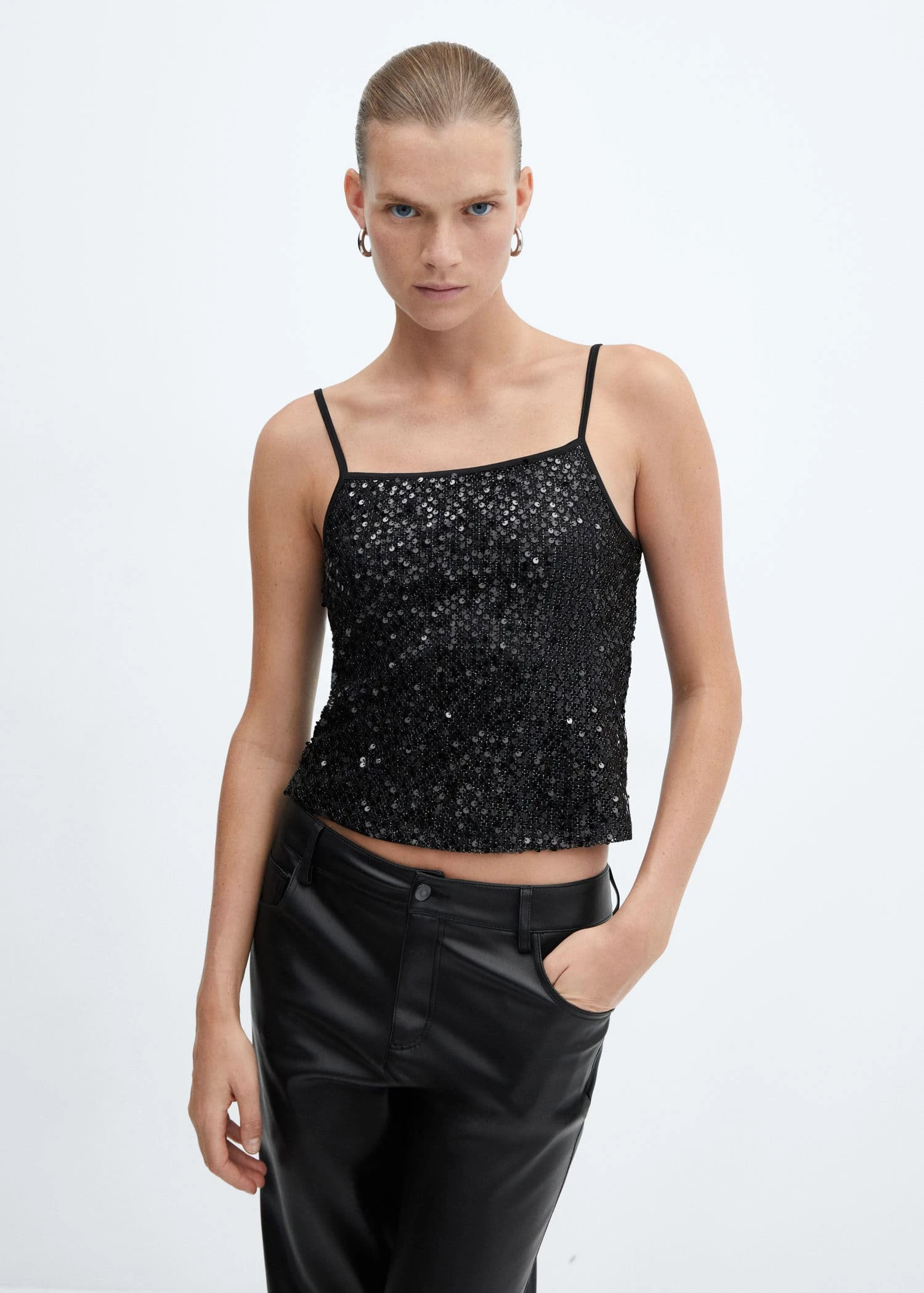 Top Sequins Fines Bretelles 1 Top Sequins Fines Bretelles