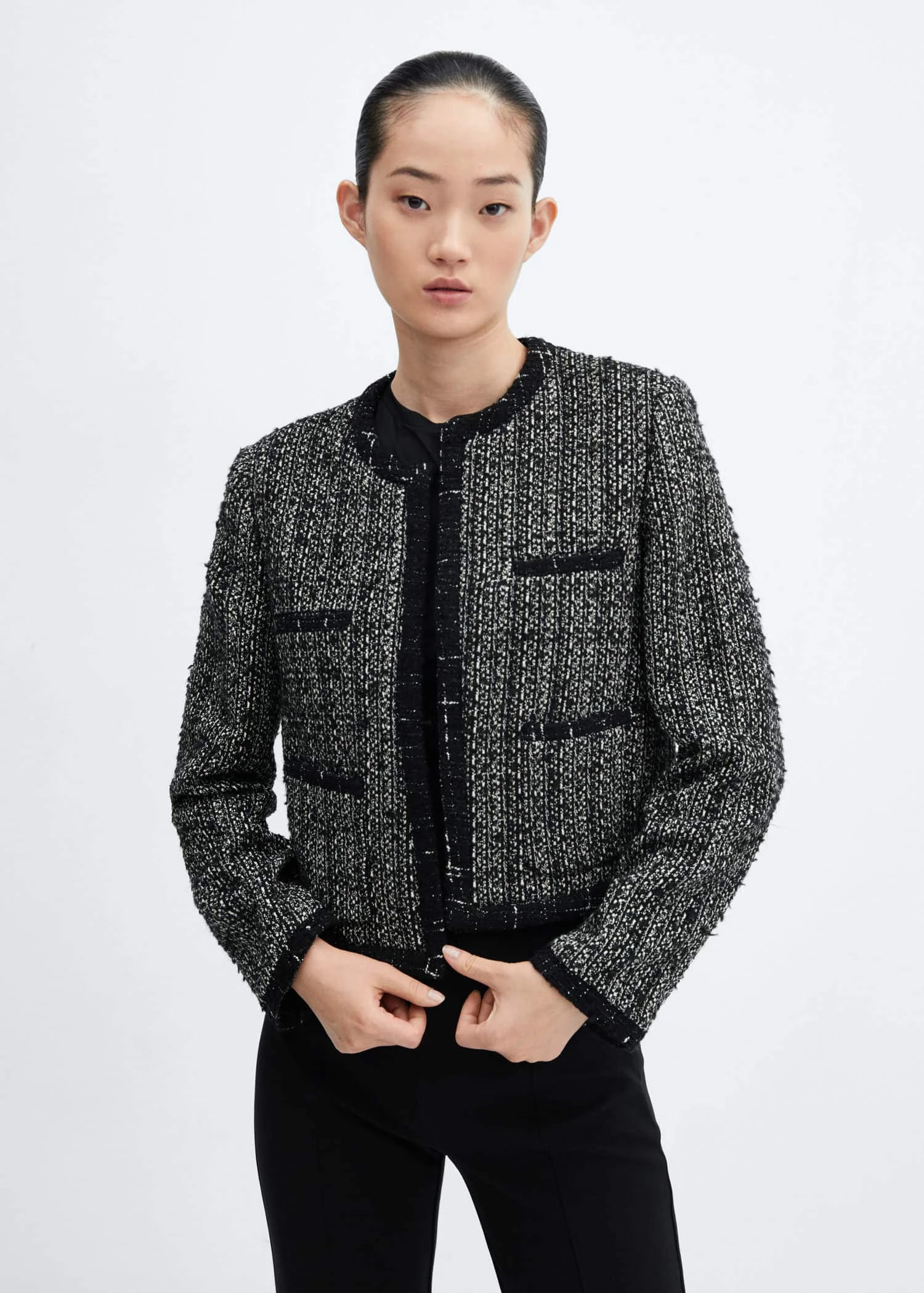 Veste En Tweed à Passepoils 1 Veste En Tweed à Passepoils