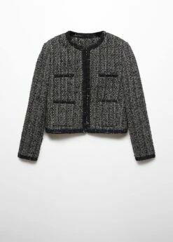 Veste En Tweed à Passepoils 15 Veste En Tweed à Passepoils -New Trendy Shop 57099123 99 B