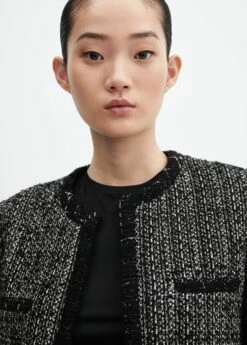 Veste En Tweed à Passepoils 11 Veste En Tweed à Passepoils -New Trendy Shop 57099123 99 D1