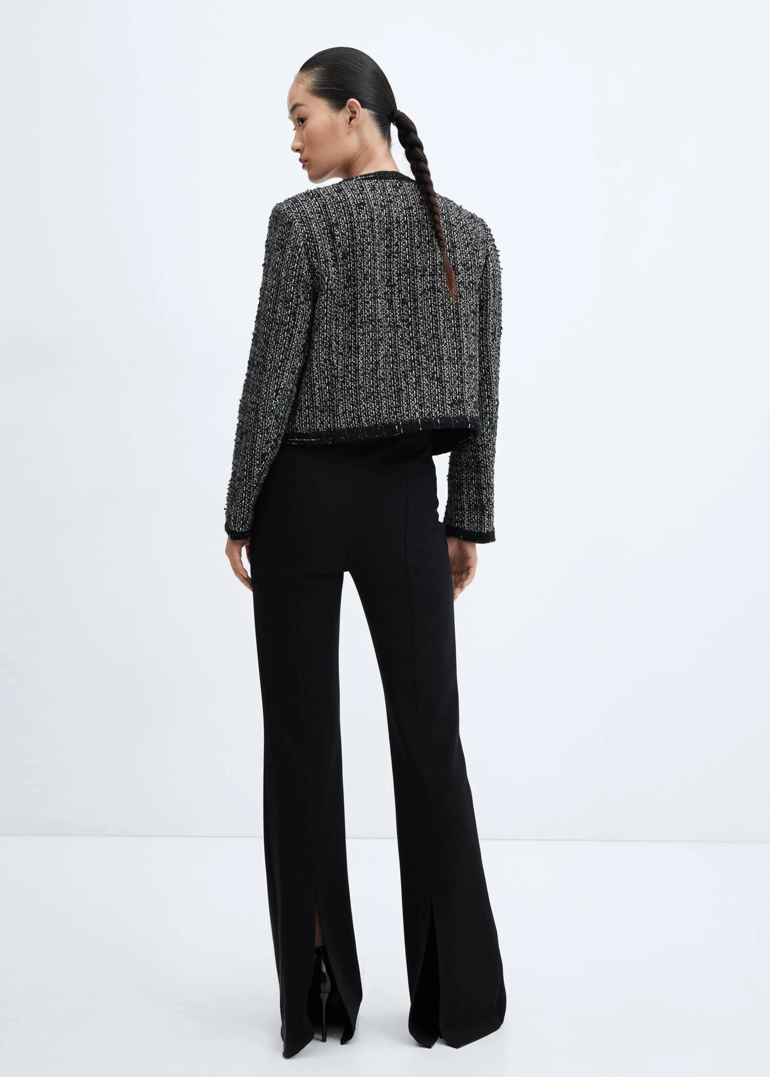 Veste En Tweed à Passepoils 3 Veste En Tweed à Passepoils – Image 3